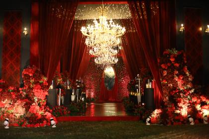 Stage and Backdrop — Reception decor — ITC Grand Goa
